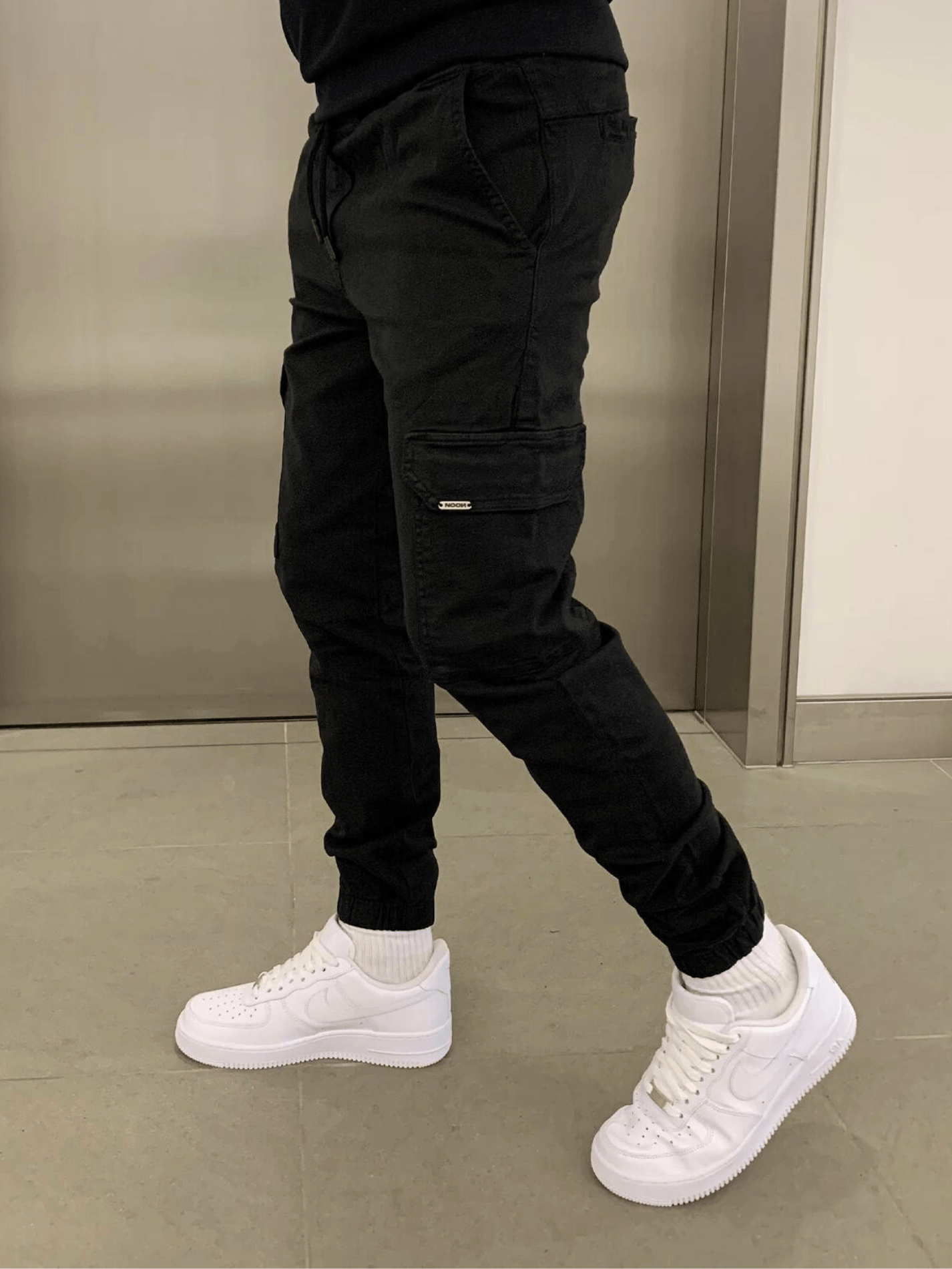 Olyvane Cargo Jogger - Black