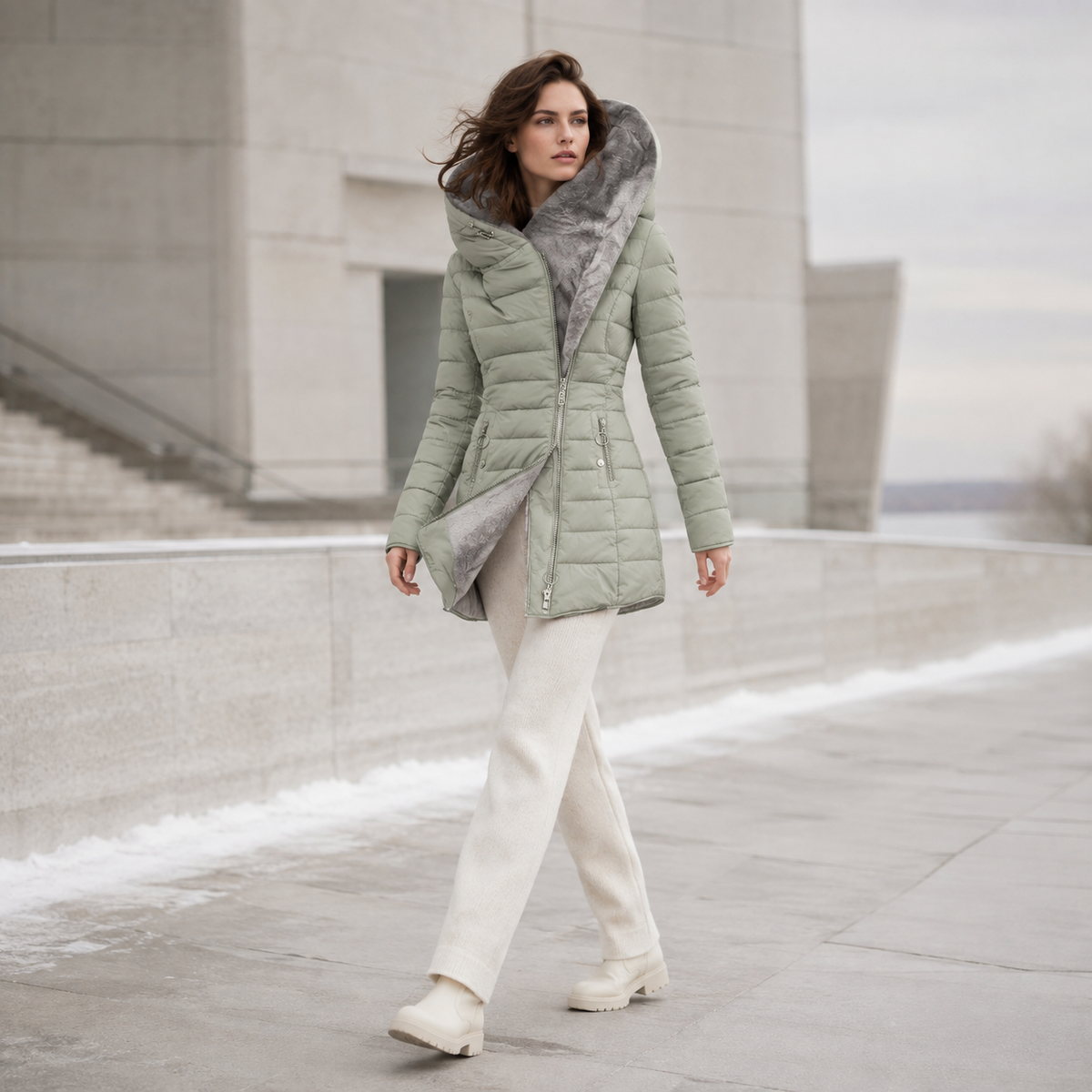 Sabrine Women's Fleece-Lined Winter Coat