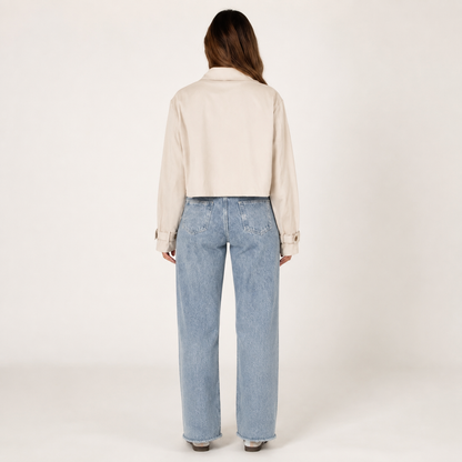 Gemma Women's Cropped Double-Breasted Jacket