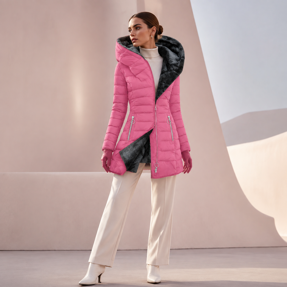 Sabrine Women's Fleece-Lined Winter Coat