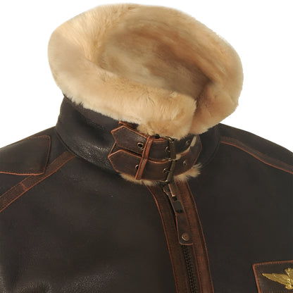 Kevin | Leather Pilot Aviator Jacket