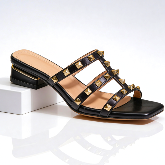 Odette™ | Gold Studded Sandal
