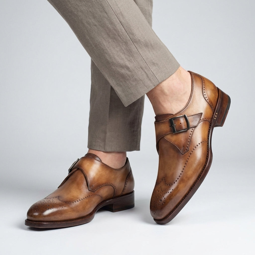 Brenton Wingtip Monk Strap