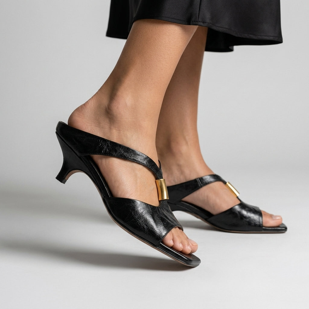 Celeste Kitten Heel Mule Sandal