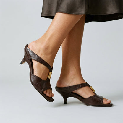 Celeste Kitten Heel Mule Sandal