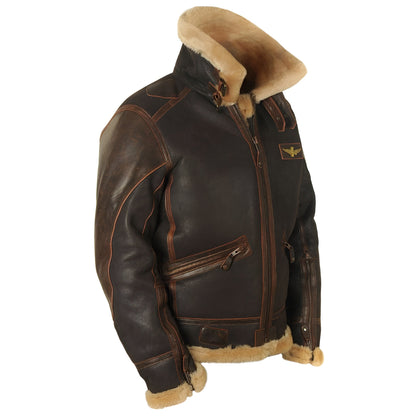 Kevin | Leather Pilot Aviator Jacket