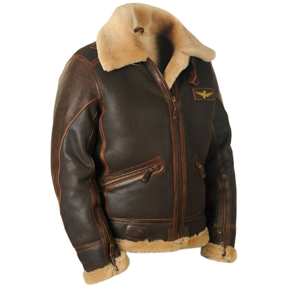 Kevin | Leather Pilot Aviator Jacket