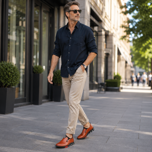 Elegant men’s shoe with non-slip sole