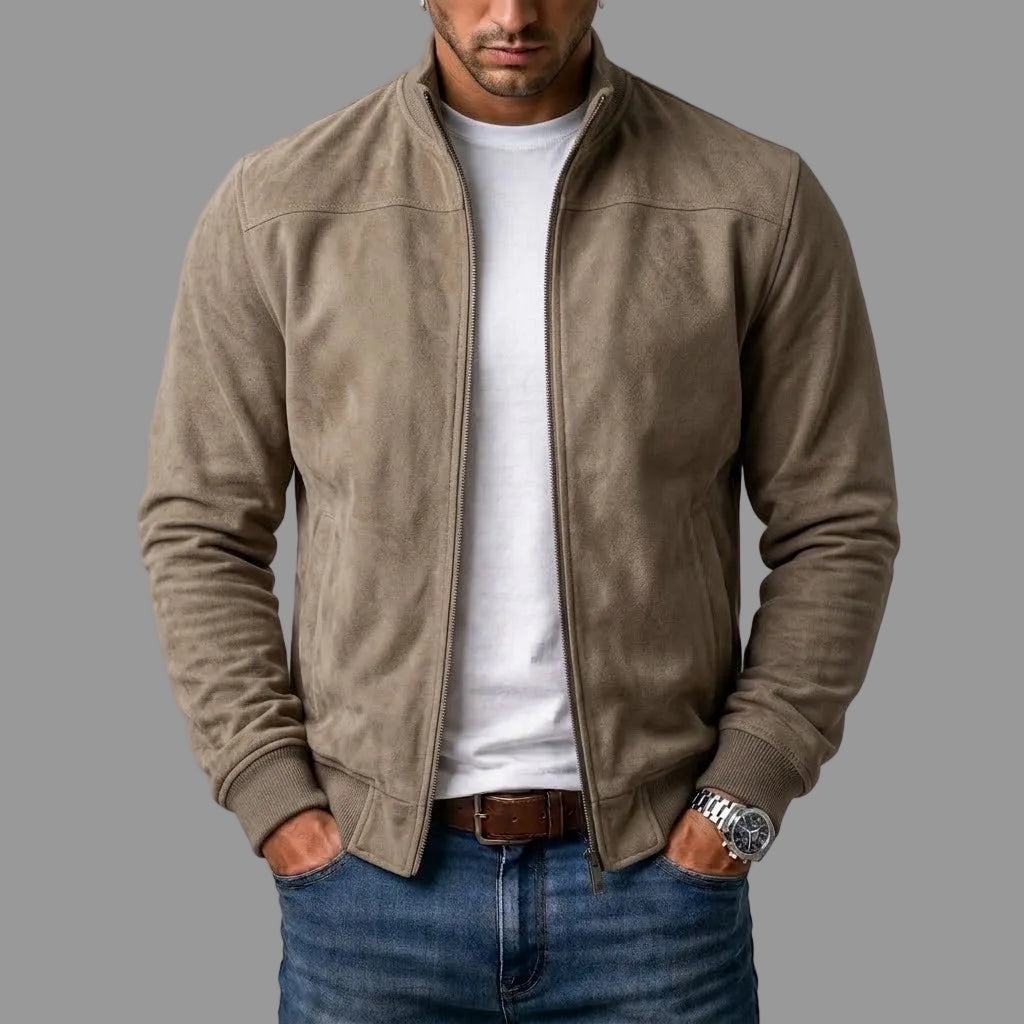 Noah - Suede Bomber Jacket
