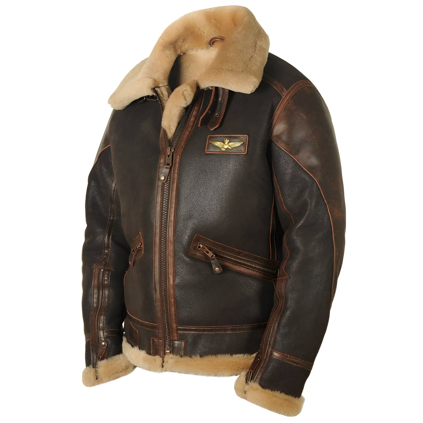 Kevin | Leather Pilot Aviator Jacket