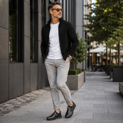 Elegant men’s shoe with non-slip sole