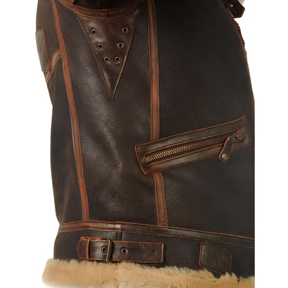 Kevin | Leather Pilot Aviator Jacket