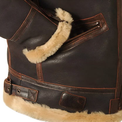 Kevin | Leather Pilot Aviator Jacket