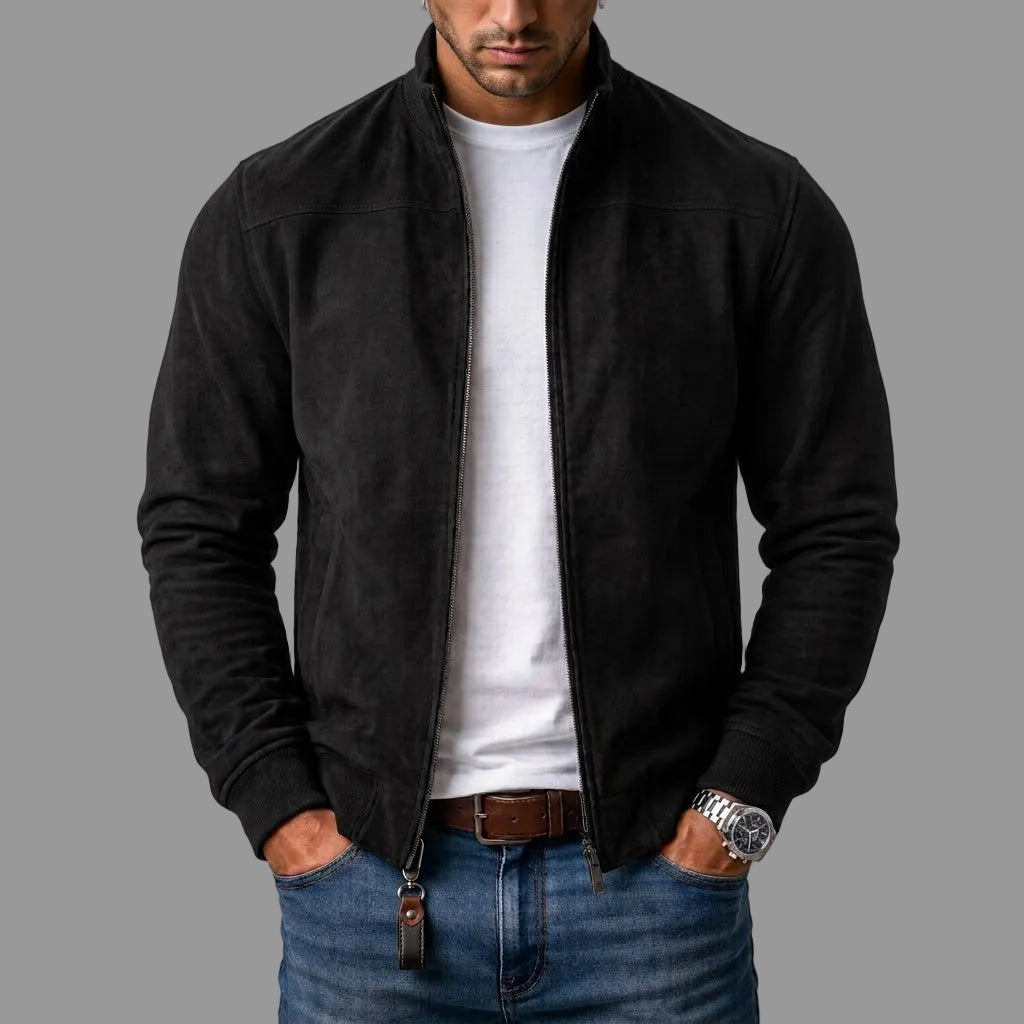 Noah - Suede Bomber Jacket