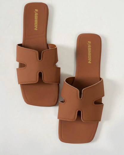 Olyvane Isla Flat Slide Sandals