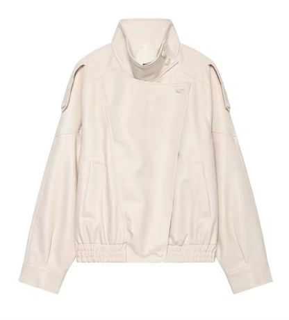 NOIR™ Oversized Leather Bomber Jacket