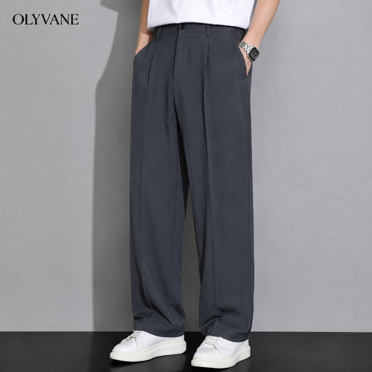 Olyvane™ | Luca Relaxed Wide Leg Trousers