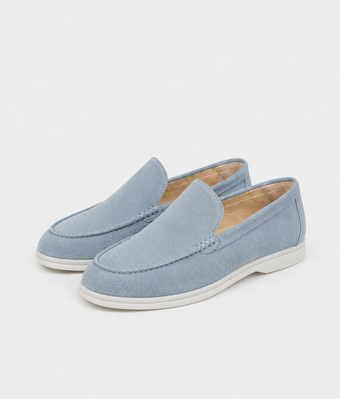 Elegant suede loafers.