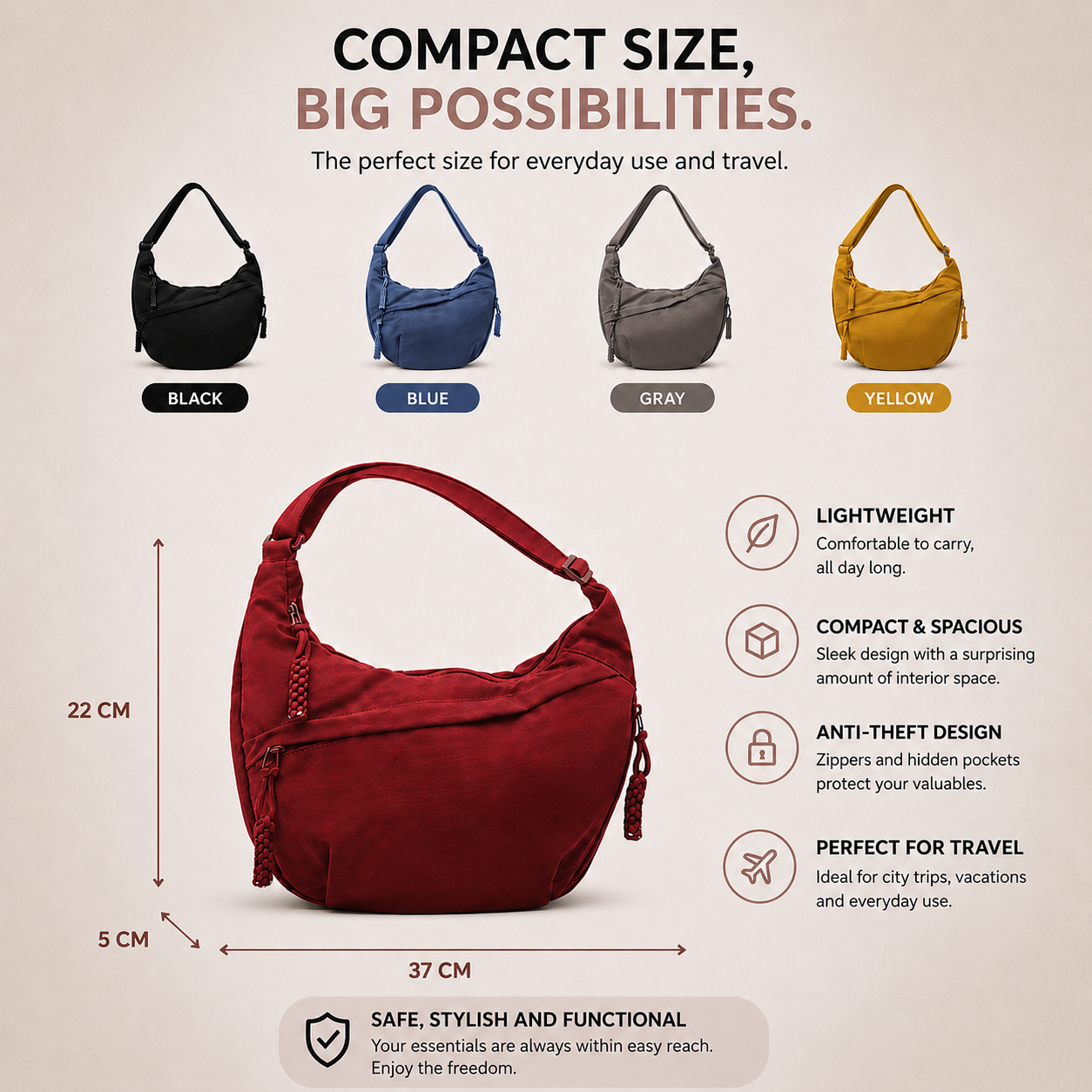 Elegant and Durable Shoulder Bag