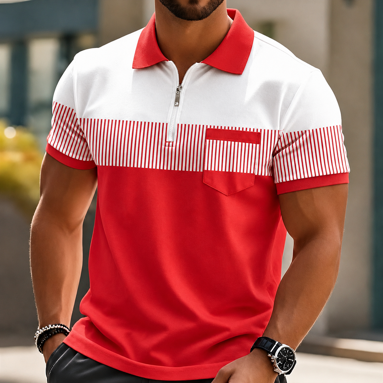 Olyvane Mason | Elegant Zip Polo