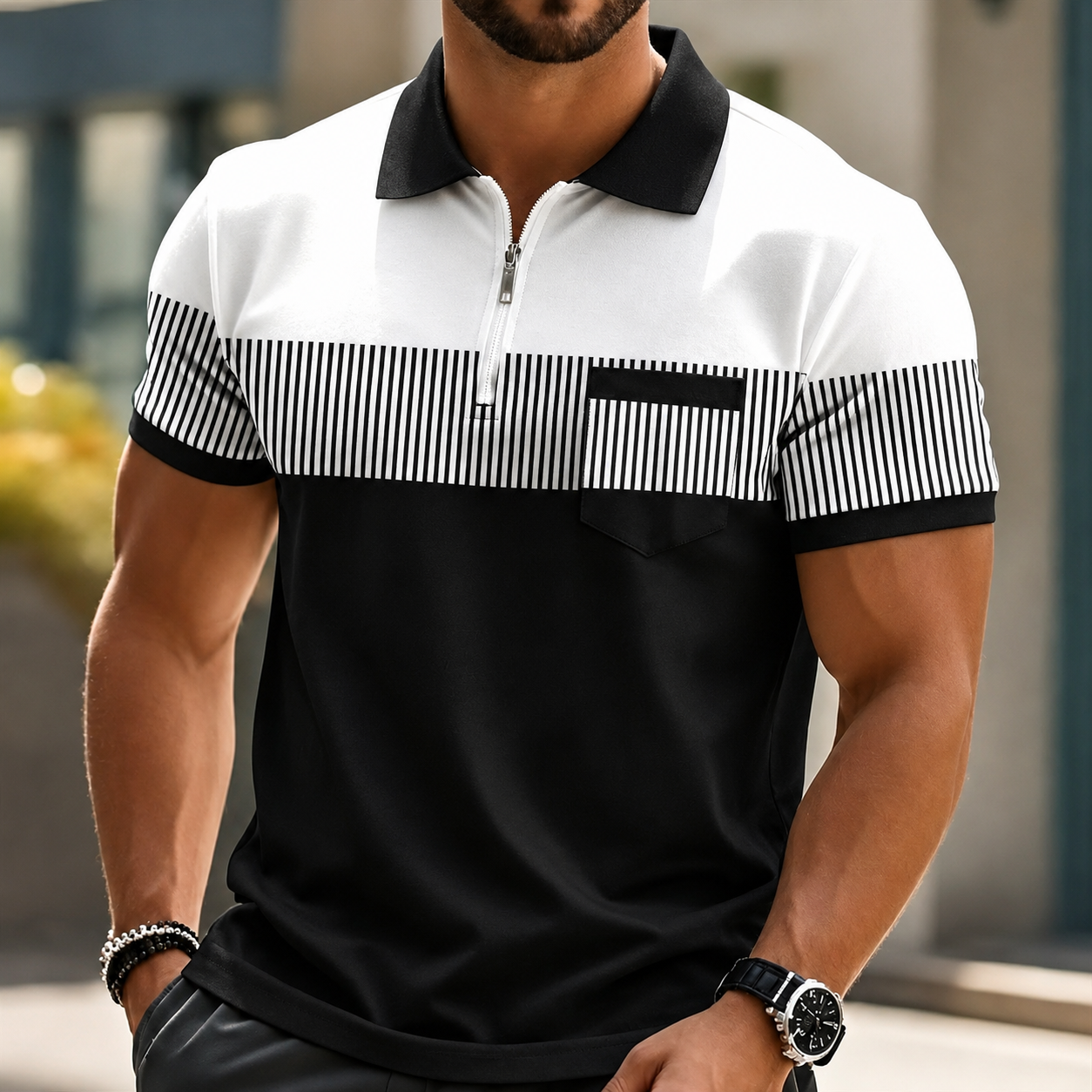 Olyvane Mason | Elegant Zip Polo
