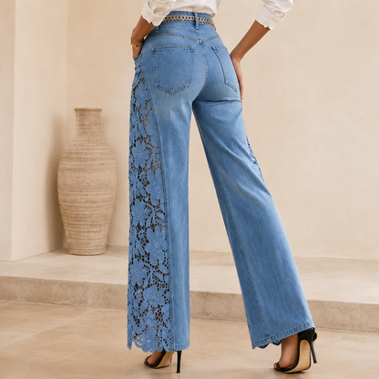 Vivienne Lace Wide-Leg Jeans