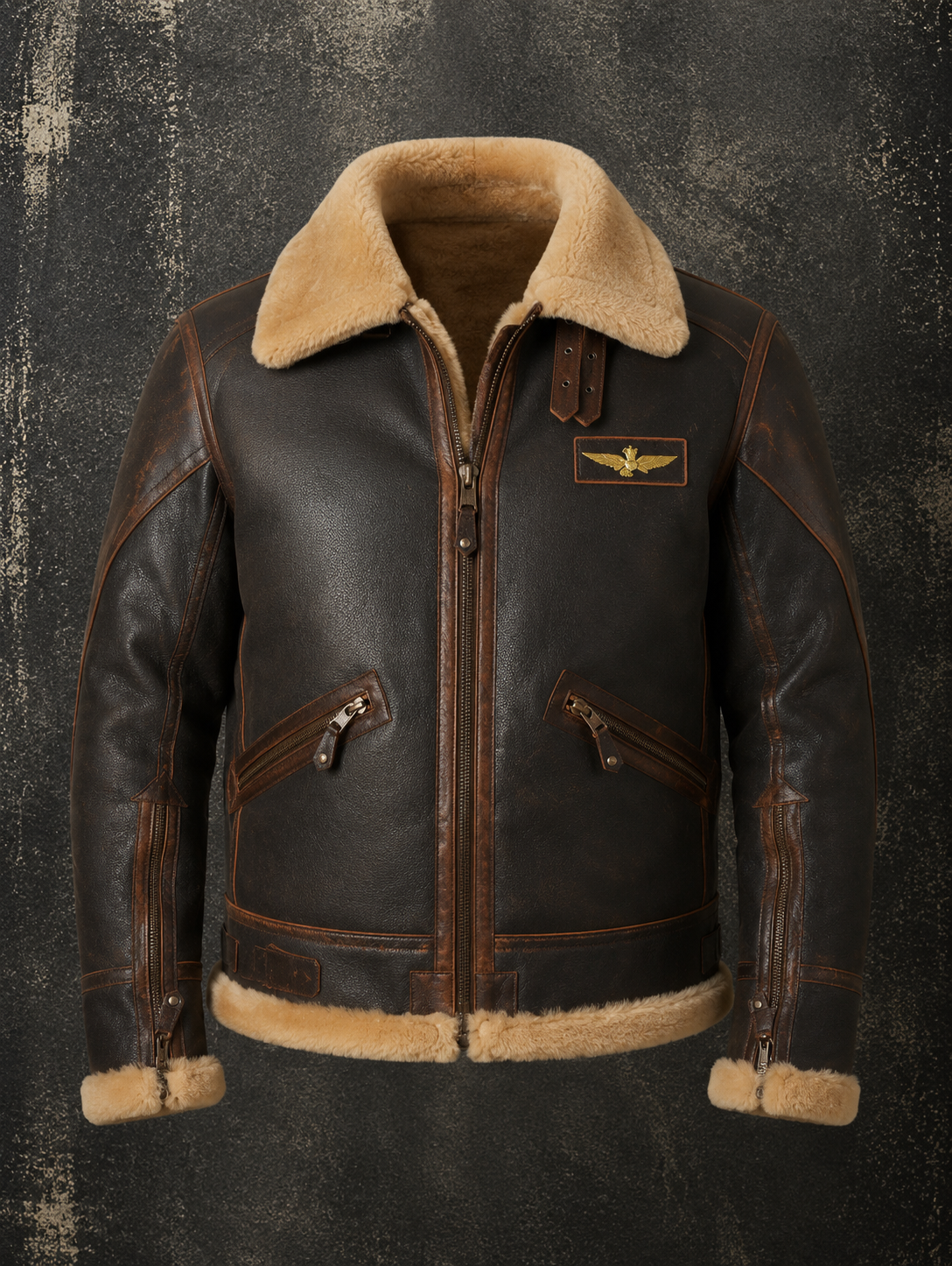 Kevin | Leather Pilot Aviator Jacket