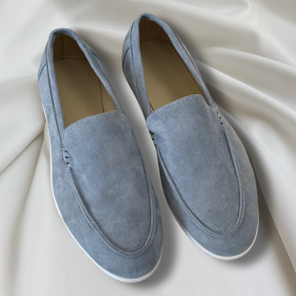 Elegant suede loafers.