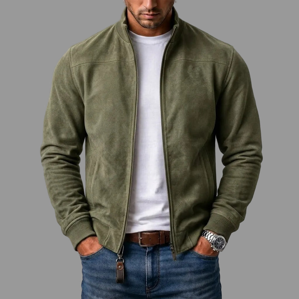 Noah - Suede Bomber Jacket