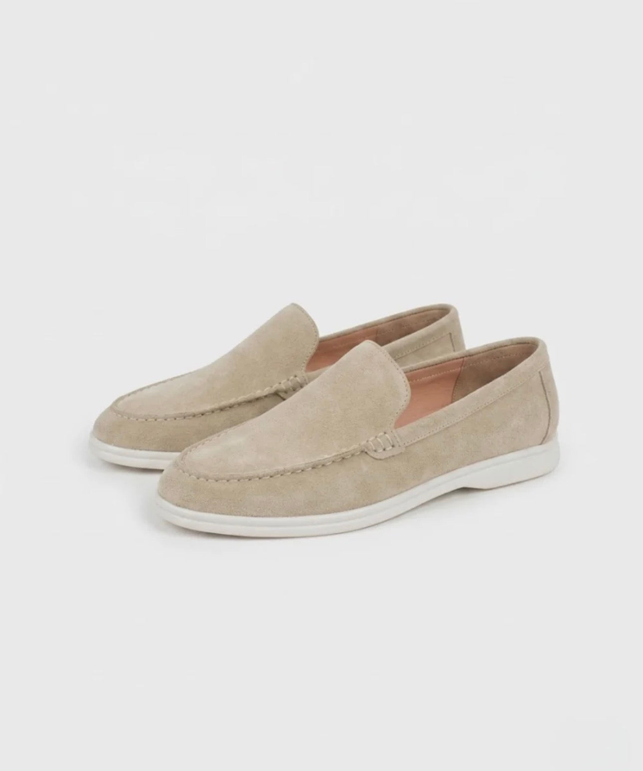 Elegant suede loafers.