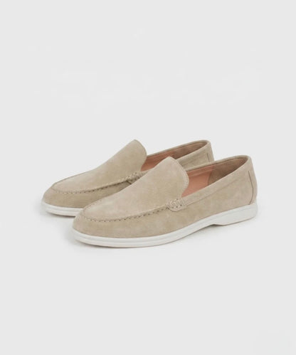 Elegant suede loafers.