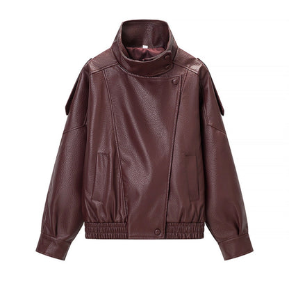 NOIR™ Oversized Leather Bomber Jacket