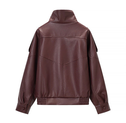 NOIR™ Oversized Leather Bomber Jacket