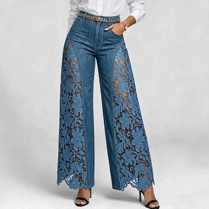 Vivienne Lace Wide-Leg Jeans