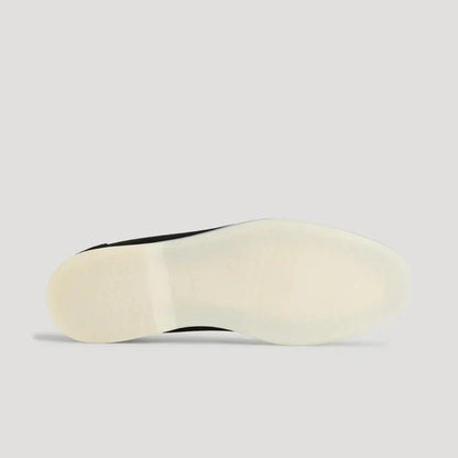 Elegant suede loafers.