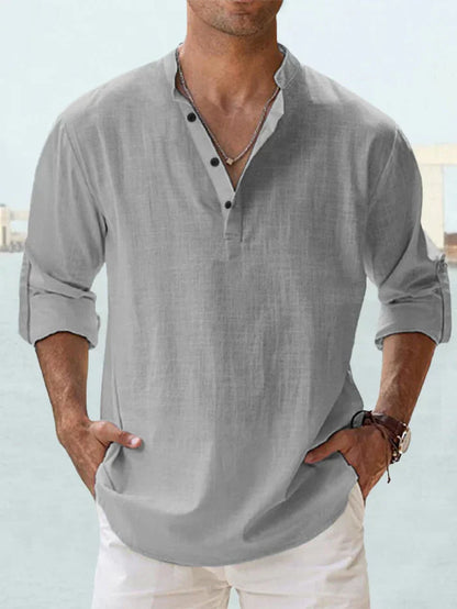 OLYVANE | Breathable Linen Shirt for Men