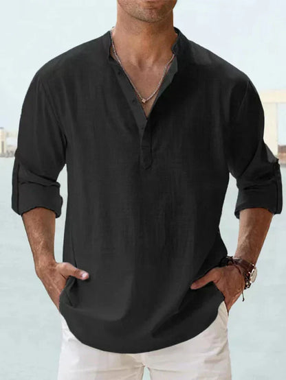 OLYVANE | Breathable Linen Shirt for Men