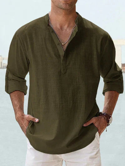 OLYVANE | Breathable Linen Shirt for Men
