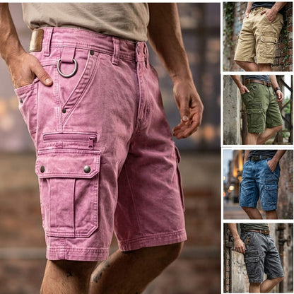 Olyvane | Functional Denim Cargo Shorts