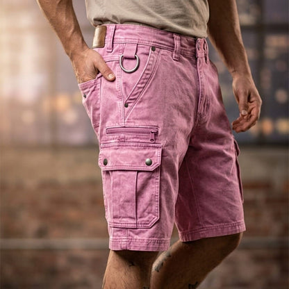 Olyvane | Functional Denim Cargo Shorts