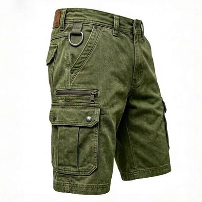 Olyvane | Functional Denim Cargo Shorts