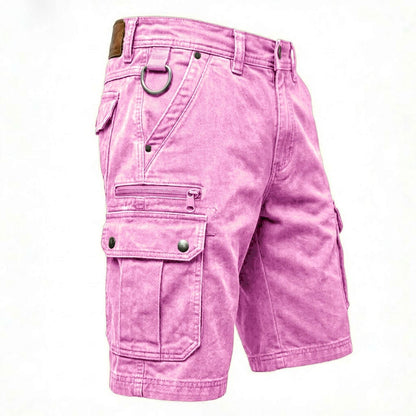 Olyvane | Functional Denim Cargo Shorts