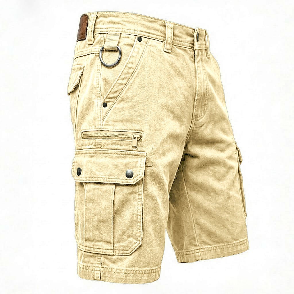 Olyvane | Functional Denim Cargo Shorts