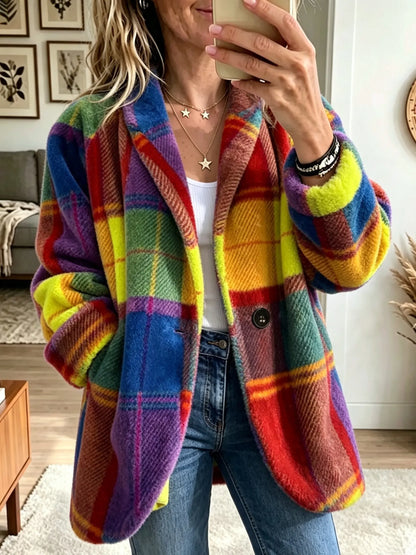 Arka | Multicoloured Check Coat