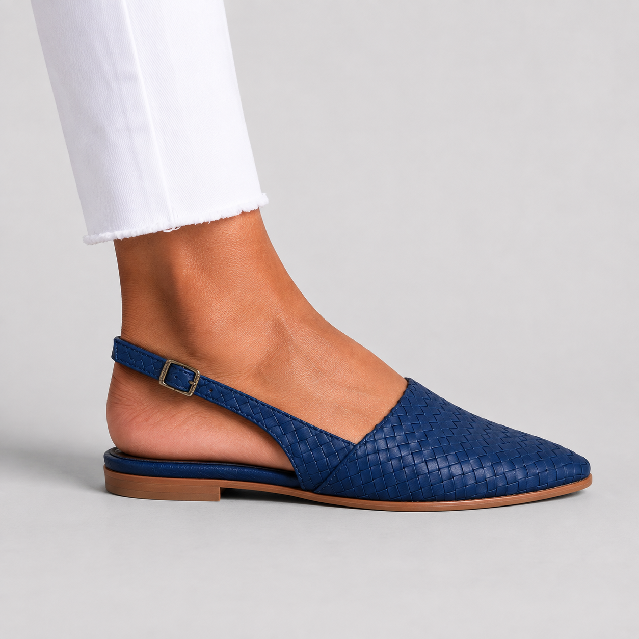 Simone | Mocassins Tressés à Bride Arrière