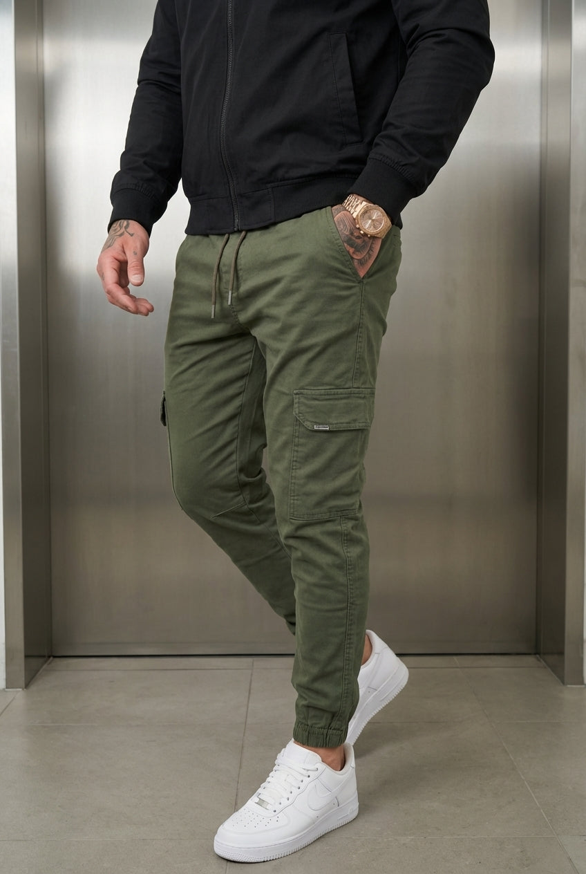 Olyvane Cargo Jogger - Army Green