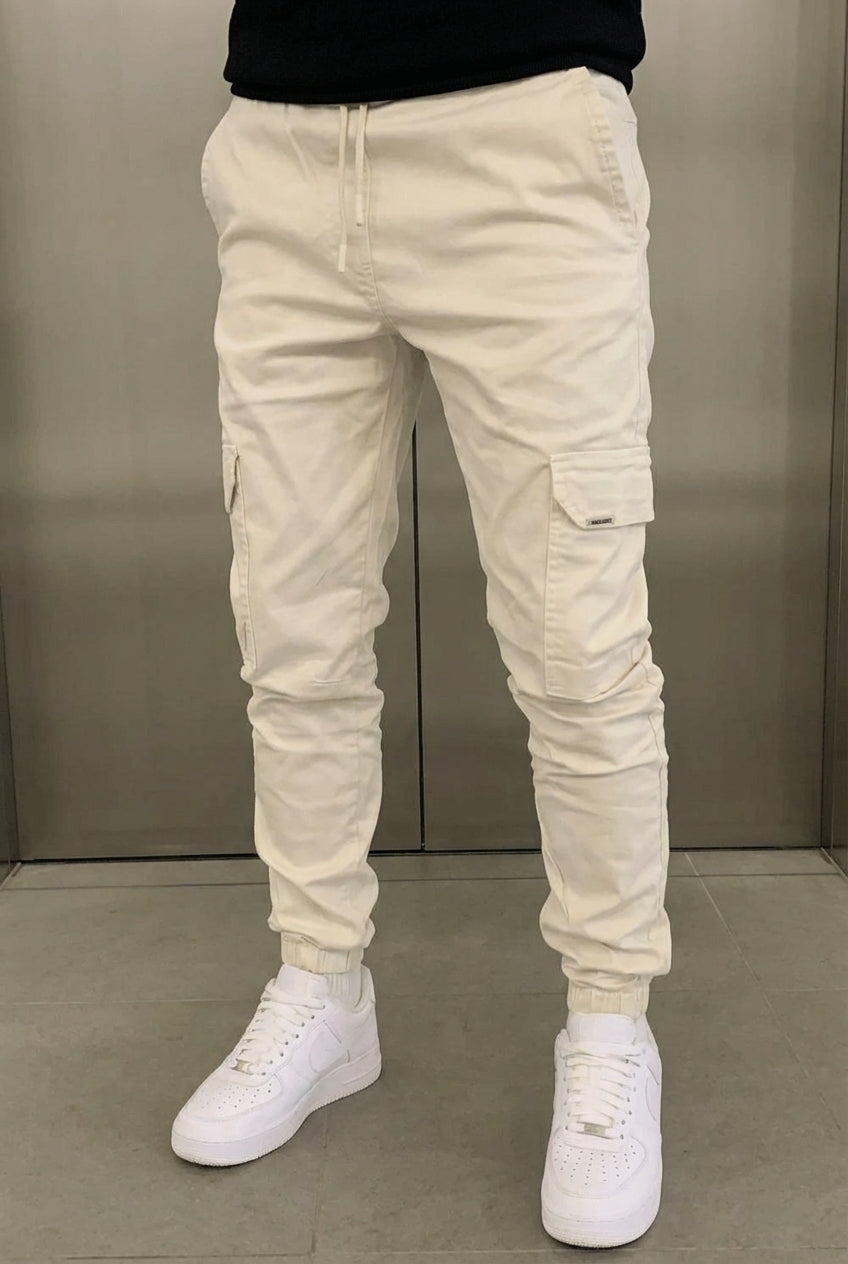 Olyvane Cargo Jogger - Cream